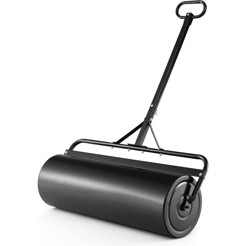 foto del prodotto rullo da giardino per prato, larghezza 90 cm, rullo 30 cm, rullo giardino compattatore da 63 litri, rullo riempibile con acqua e sabbia per