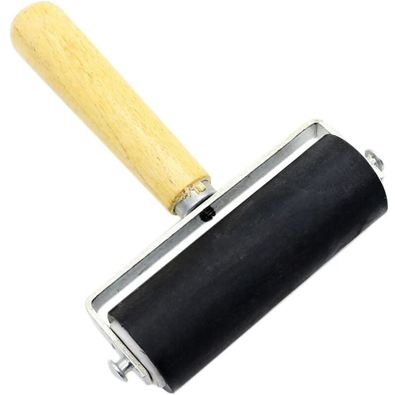 foto del prodotto rullo di vernice in gomma magica con manico in legno per arti e mestieri, 10 cm