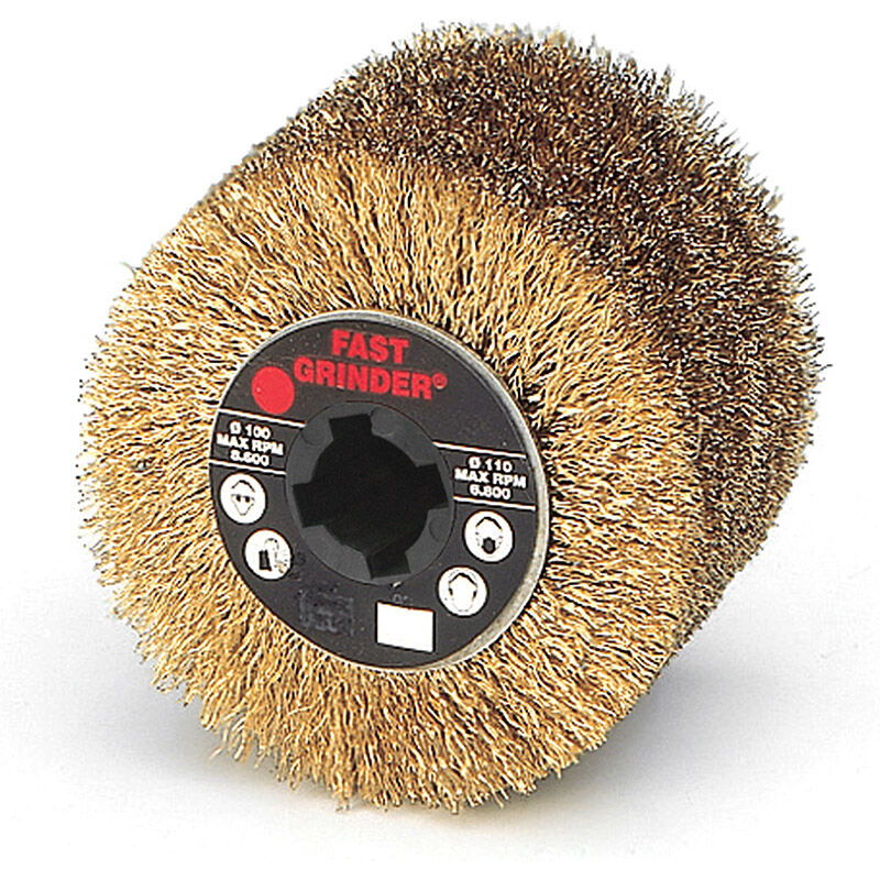 foto del prodotto rullo in filo di acciaio ottonato 100 x 100 mm per satinatrice makita