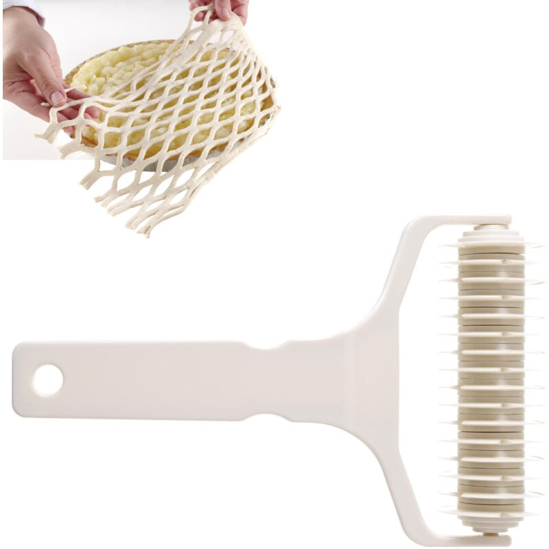 foto del prodotto rullo tagliapasta rullo tagliapasta griglia per crostate kitchen line 130x200mm hendi 515075