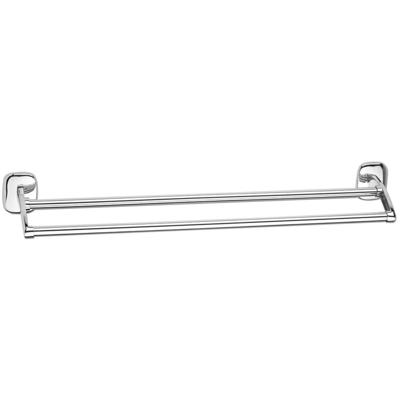 foto del prodotto rumba porta asciugamani doppio, lunghezza 64 cm, cromo rb111 aqualine