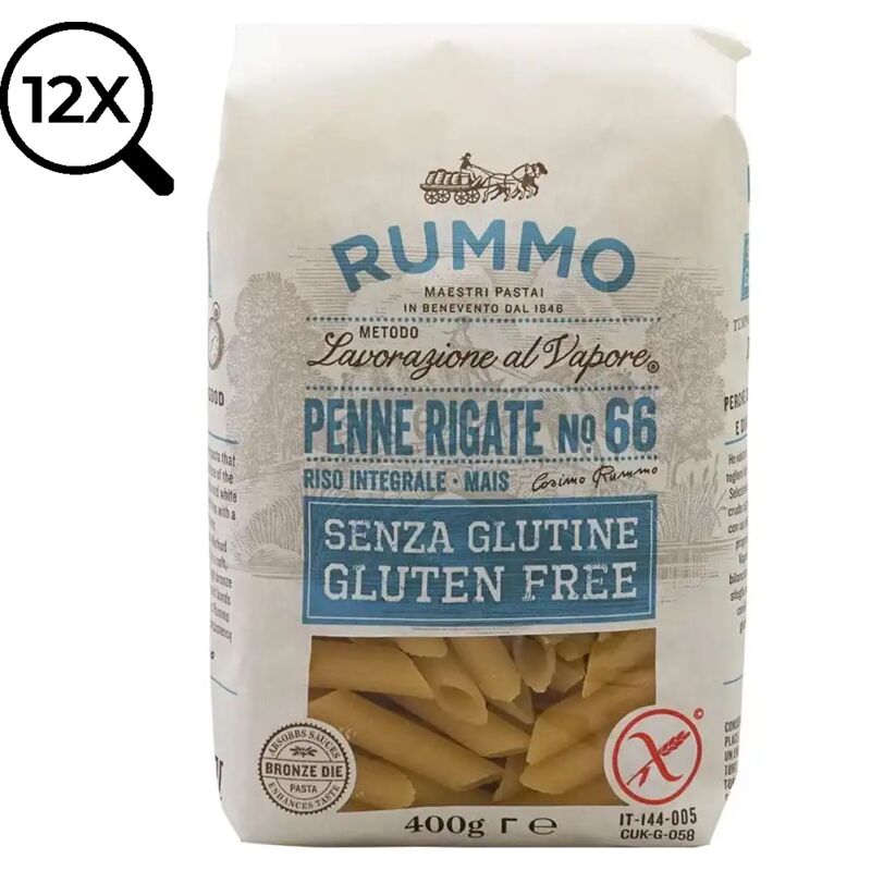 foto del prodotto rummo penne rigate senza glutine 400g confezione da 12 pasta italiana di qualit 