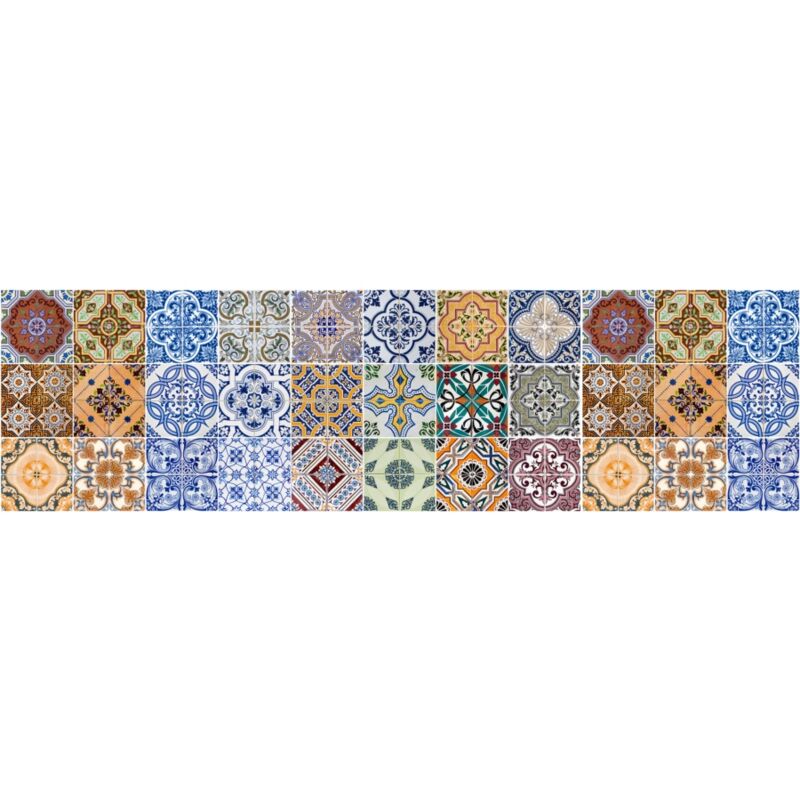 foto del prodotto runner in vinile spring tile carpet, 50x180 cm