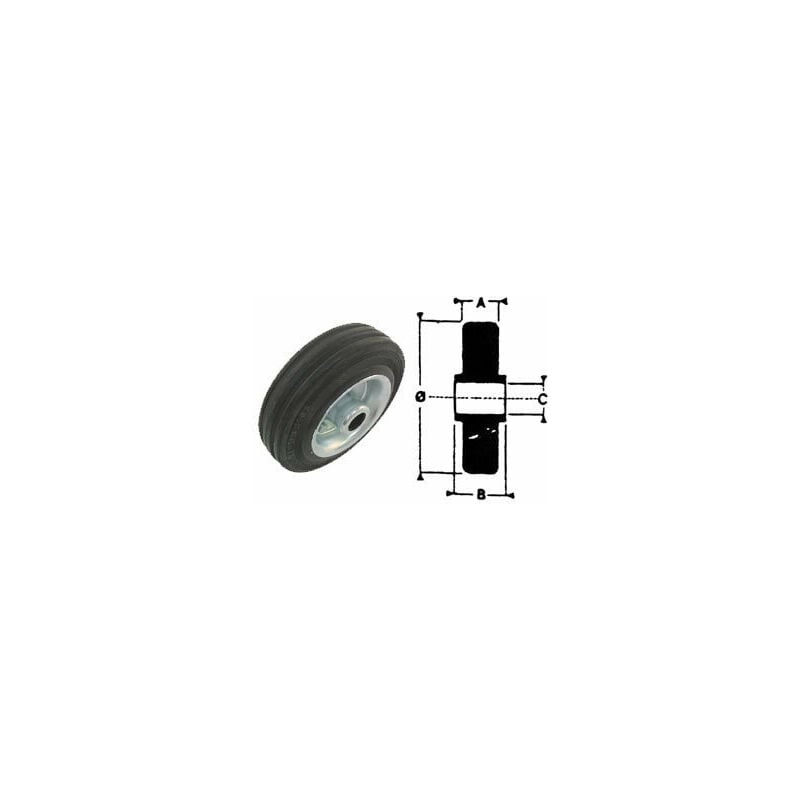 foto del prodotto ruota 100 boccola nylon