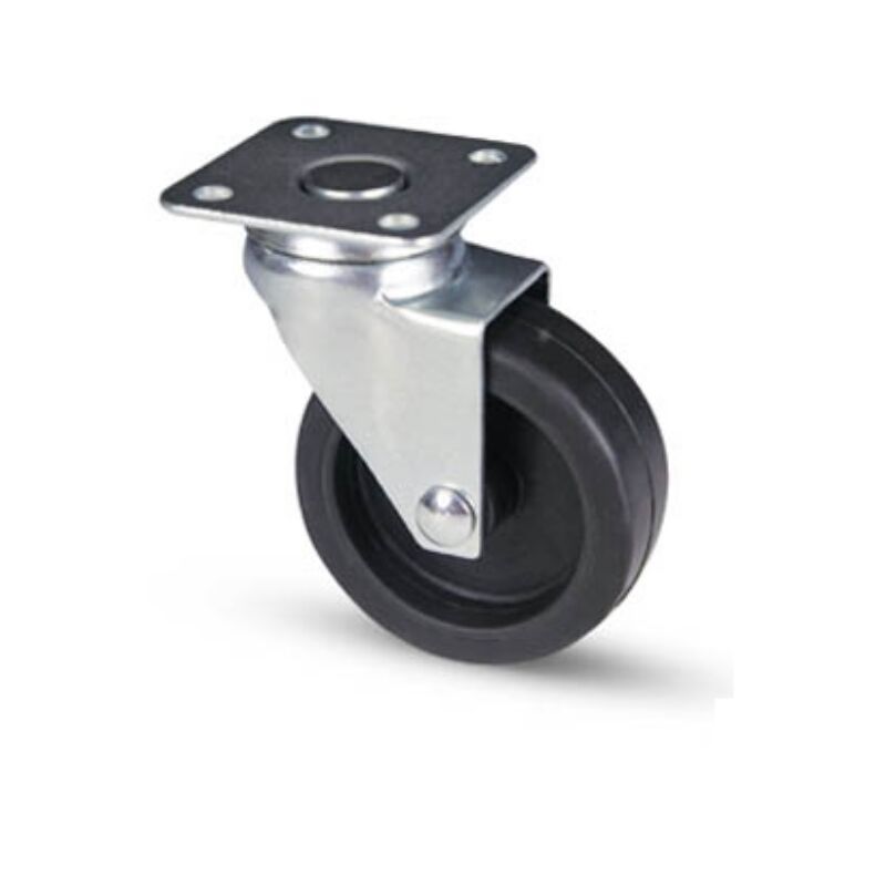 foto del prodotto ruota avo 220 50x18 rivestimento in gomma nucleo plastica con supporto girevole