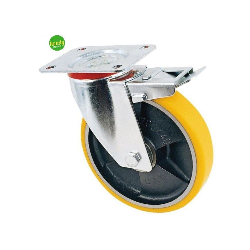 foto del prodotto ruota carrello girevole handy con freno 125mm