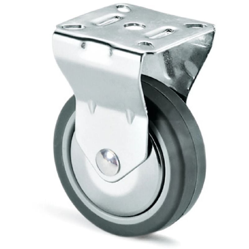 foto del prodotto ruota d.80x23 grigia treki piastra fissa art.220ch