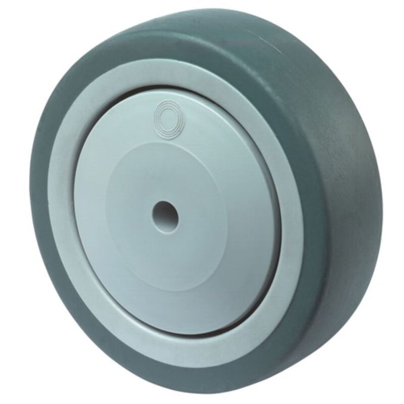 foto del prodotto ruota di scorta d.150mm capacità di carico 100kg gomma grigia asse d.10mm lunghezza mozzo 38mm bs rollen