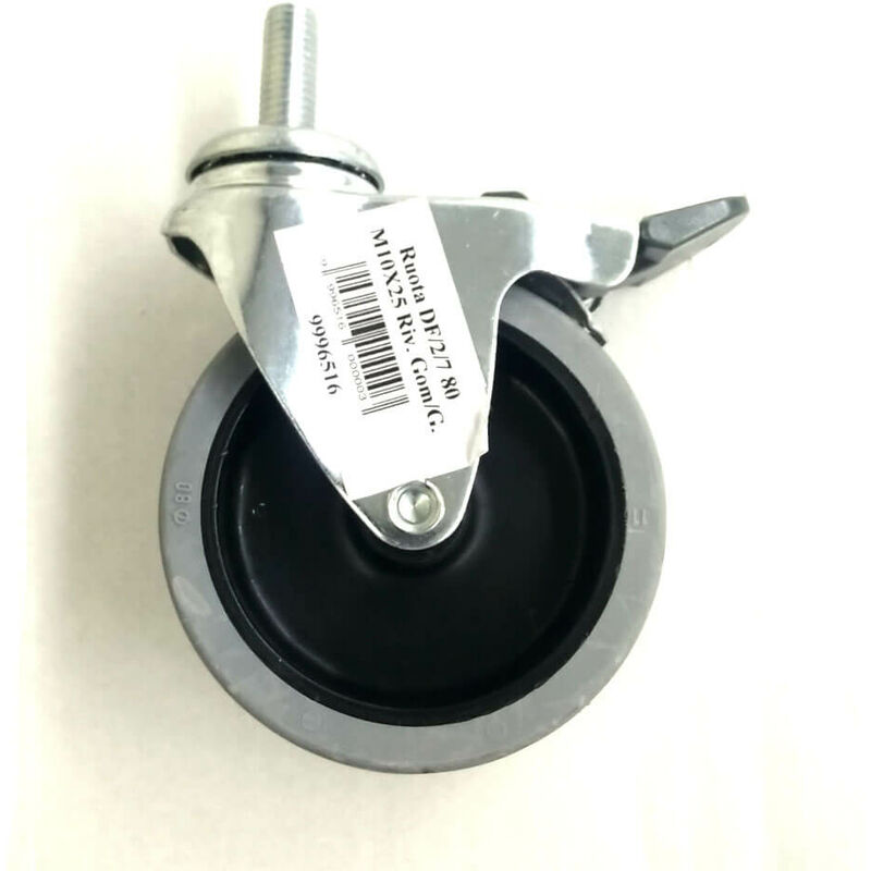 foto del prodotto ruota fil.m10 con freno mm.80 plastica
