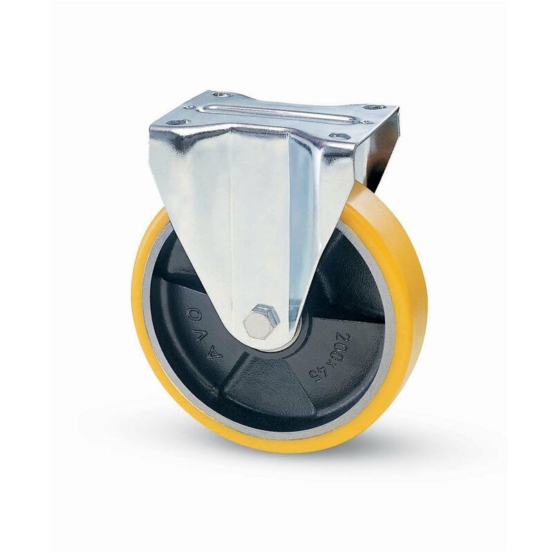 foto del prodotto ruota fissa per carrelli con supporto in acciaio 150x30 mm 22a 06066