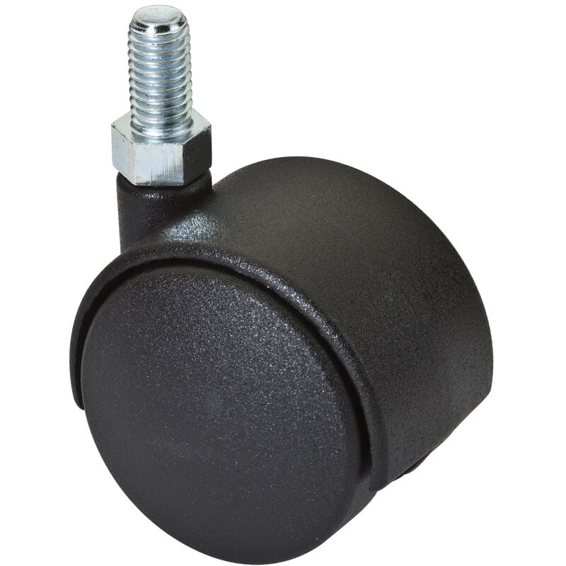 foto del prodotto ruota gemellare mm.40 perno fil.m6x10 montato