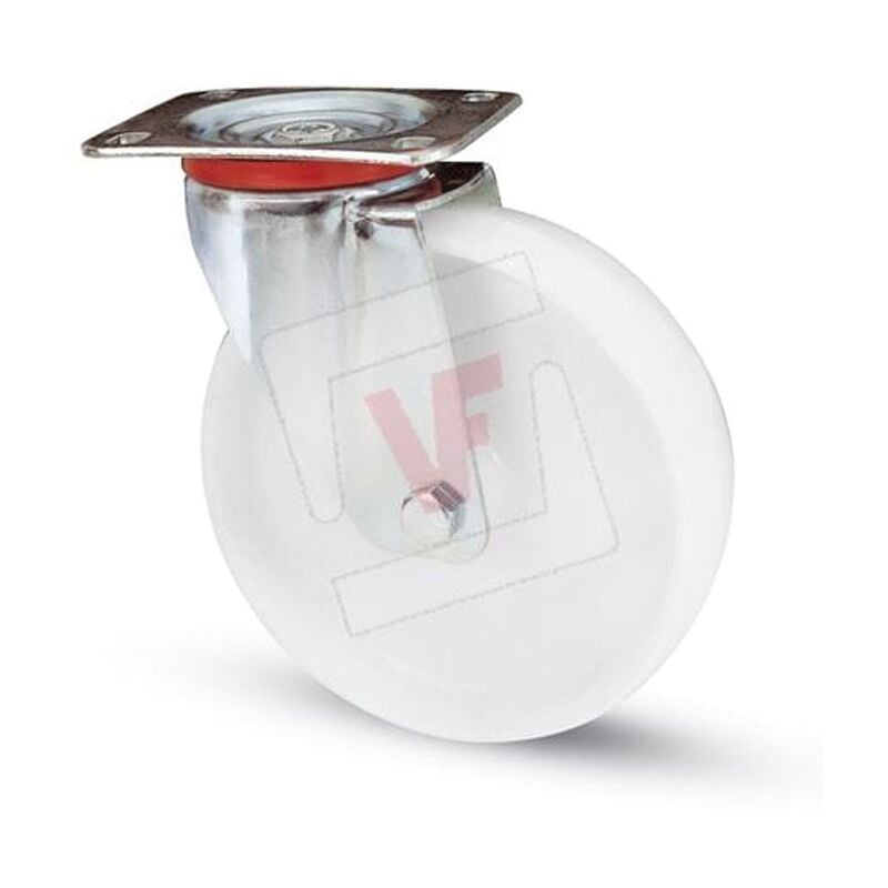 foto del prodotto ruota girevole per carrelli nylon art.118bis mm.125 piastra mm.115x85