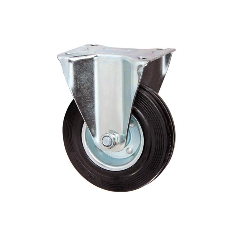 foto del prodotto ruota gomma c/piastra fissa 125mm maurer