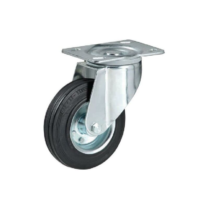 foto del prodotto ruota gomma c piastra girevole 160mm cebora epbs 25855 