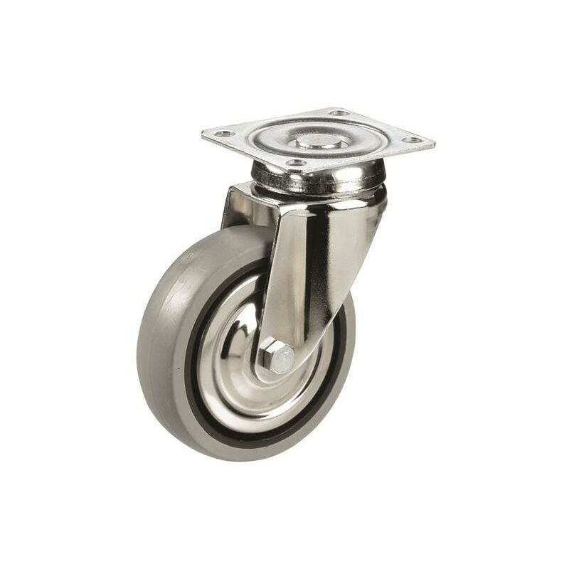 foto del prodotto ruota gomma c piastra girevole 63mm cebora tbp7 transport