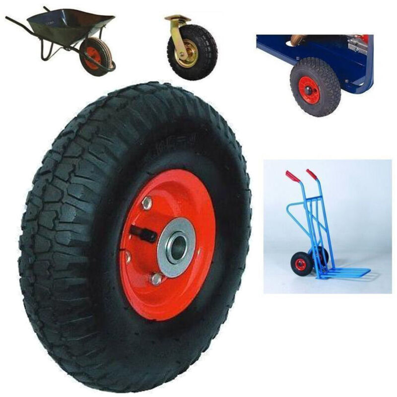 foto del prodotto ruota gomma pneumatica con camera d'aria diametro 260x85 per carrelli - - avo