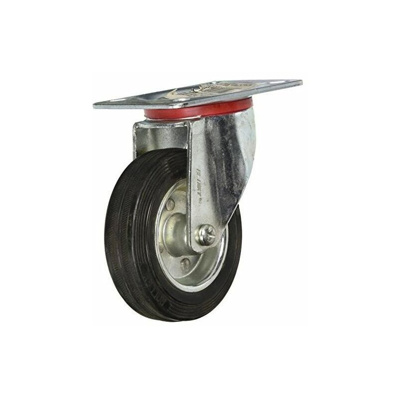foto del prodotto ruota gommata con base girevole qp a04 mm. 100x28
