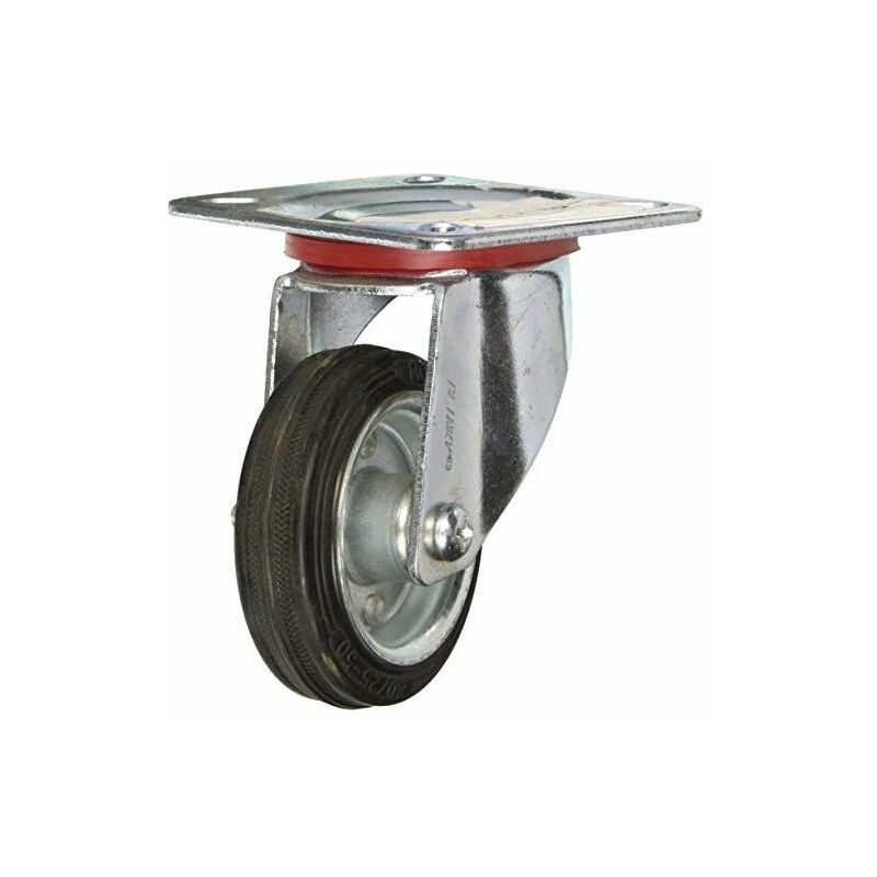 foto del prodotto ruota gommata con base girevole qp a04 mm. 80x24