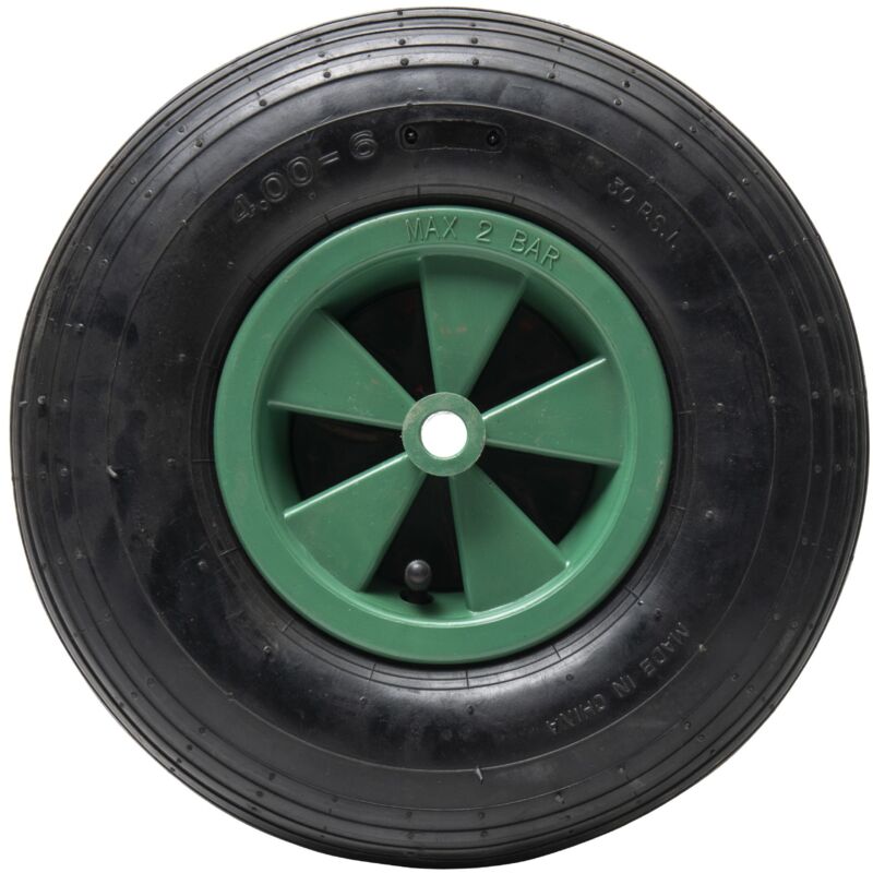 foto del prodotto ruota gonfiabile verde werka pro 325x85 foro 16mm