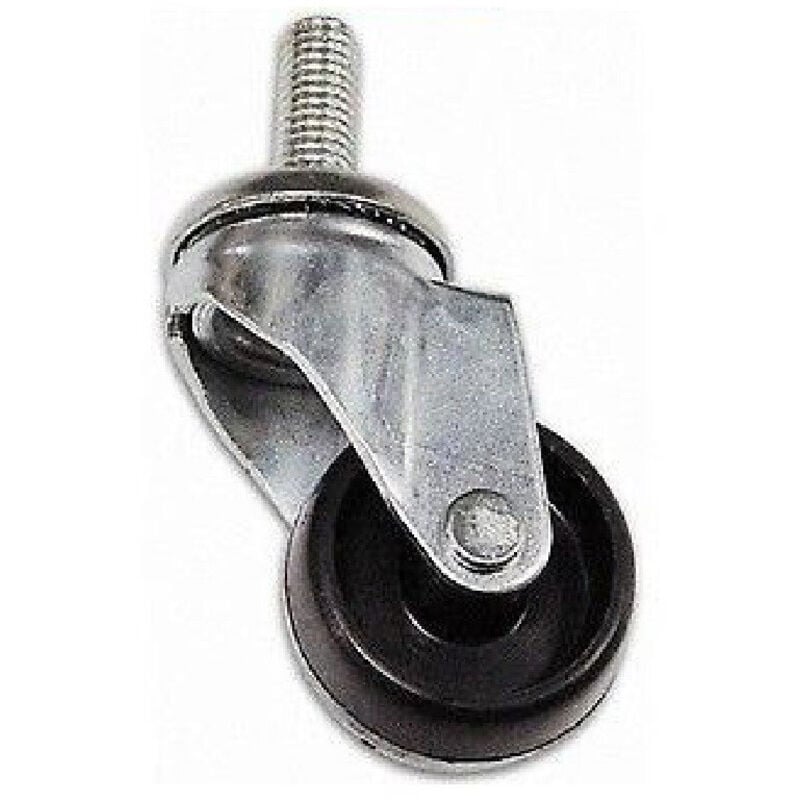foto del prodotto ruota in nylon nero con perno df diametro 30 40 50 60 80 30 mm cebora