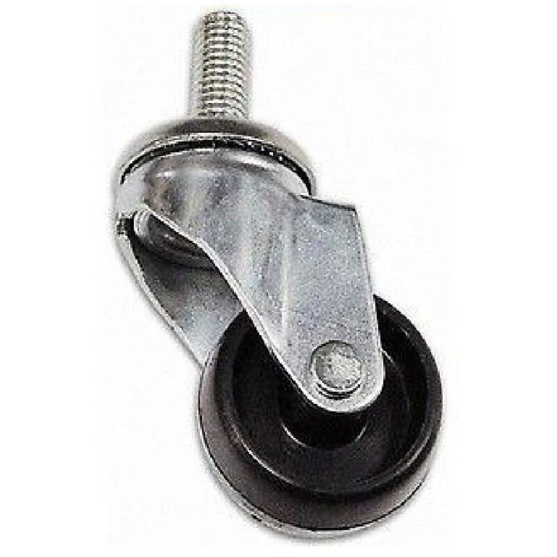 foto del prodotto ruota in nylon nero con perno df diametro 30 40 50 60 80 80 mm cebora