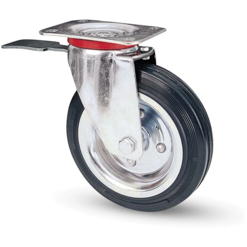 foto del prodotto ruota ind.80-bis piastra-gir. c-freno d. 80