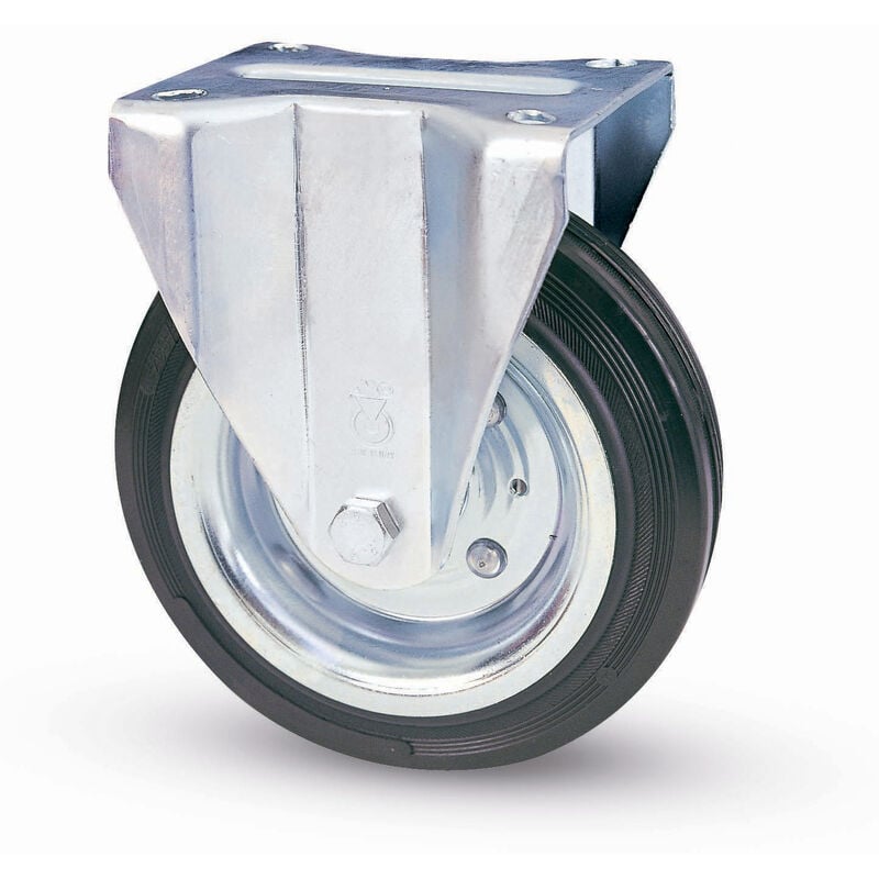 foto del prodotto ruota industriale d 150 mm gomma 80 a piastra fis