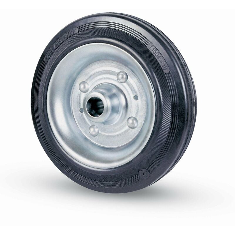 foto del prodotto ruota industriale d.180x45 in gomma con cuscinetto a rulli salone