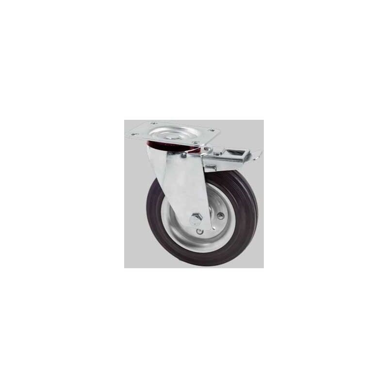 foto del prodotto ruota industriale girevole ideal star c freno 80 mm portata 60 kg