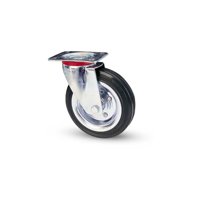 foto del prodotto ruota industriale staffa girevole mm 225 80