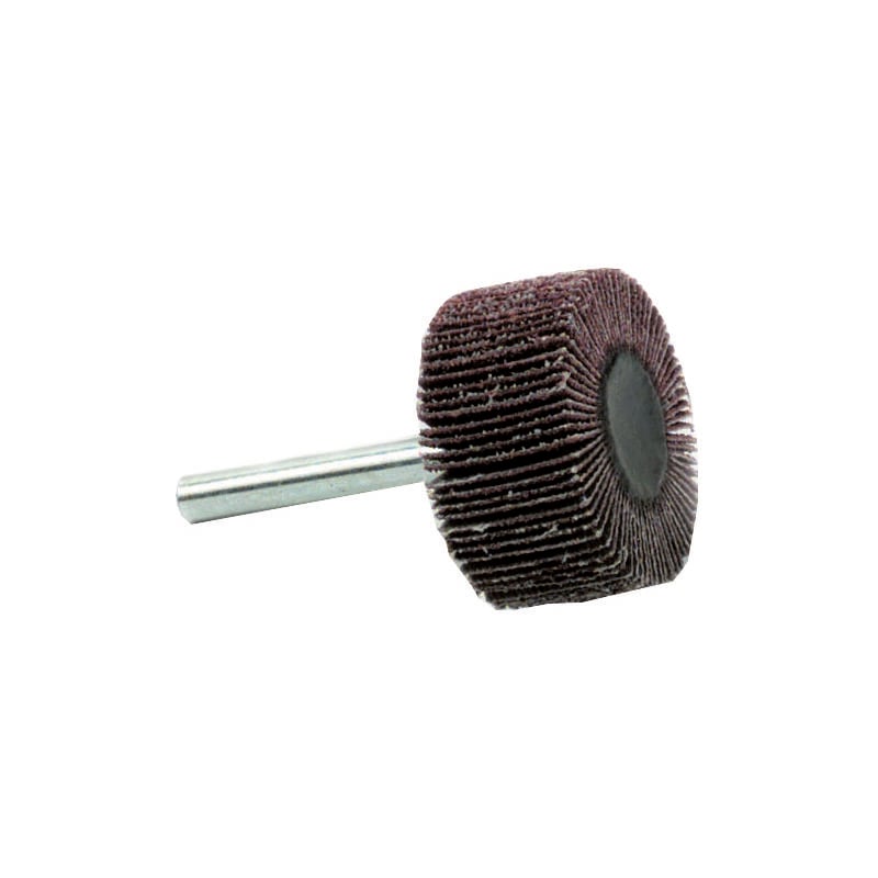 foto del prodotto ruota lamellare abrasiva 60mm grana corindone 60 per levigare metalli per levigare legno tivoly
