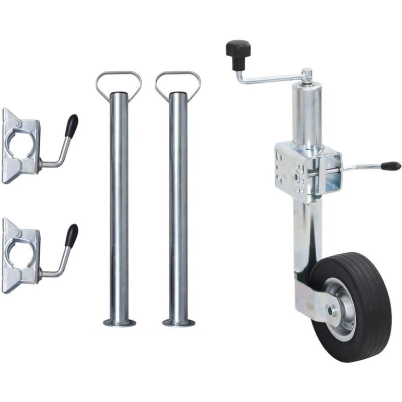 foto del prodotto ruota martinetto 60 mm con 2 tubi supporto e 3 morsetti divisi vidaxl 875761