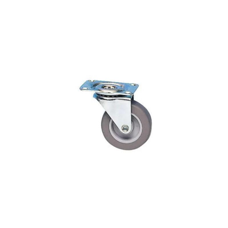 foto del prodotto ruota minirol d. 42 mm con piastra girevole, altezza 54 mm