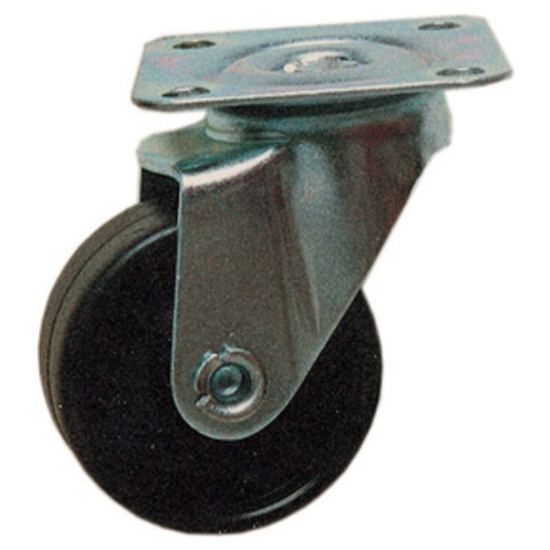 foto del prodotto ruota nylon c piastra mm.50