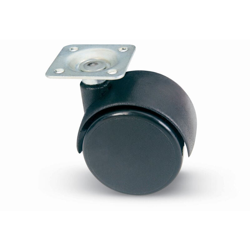 foto del prodotto ruota nylon gemellare c piastra mm.30