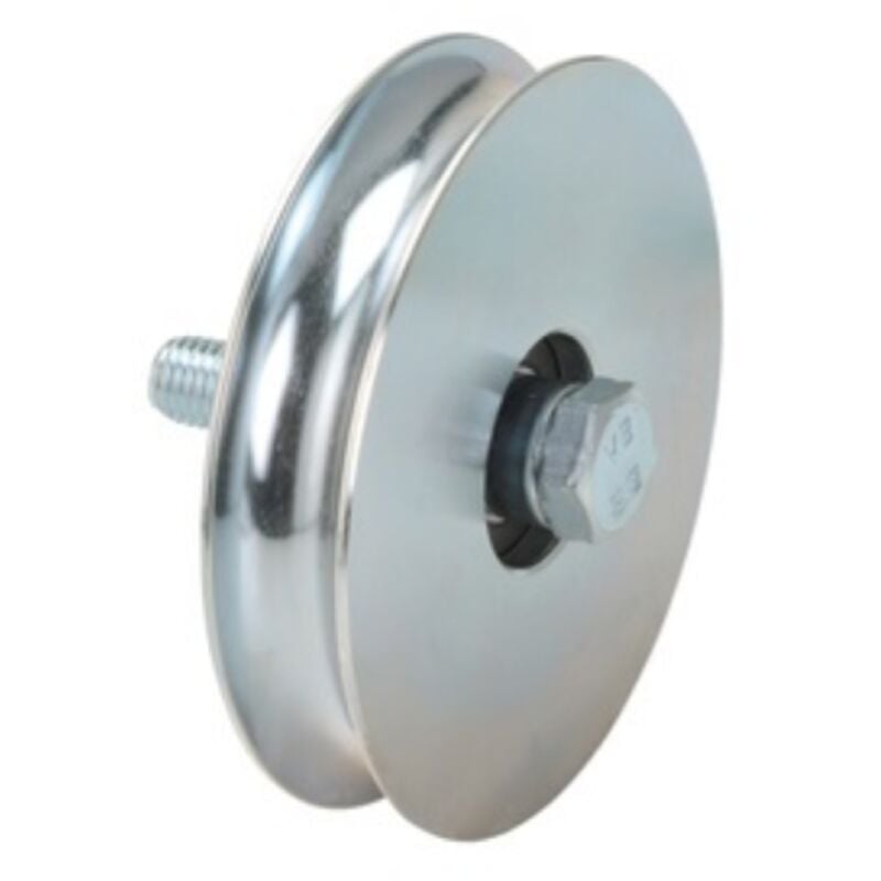 foto del prodotto ruota per cancello cancelli con bullone 1 cuscinetto 80 mm gola tonda