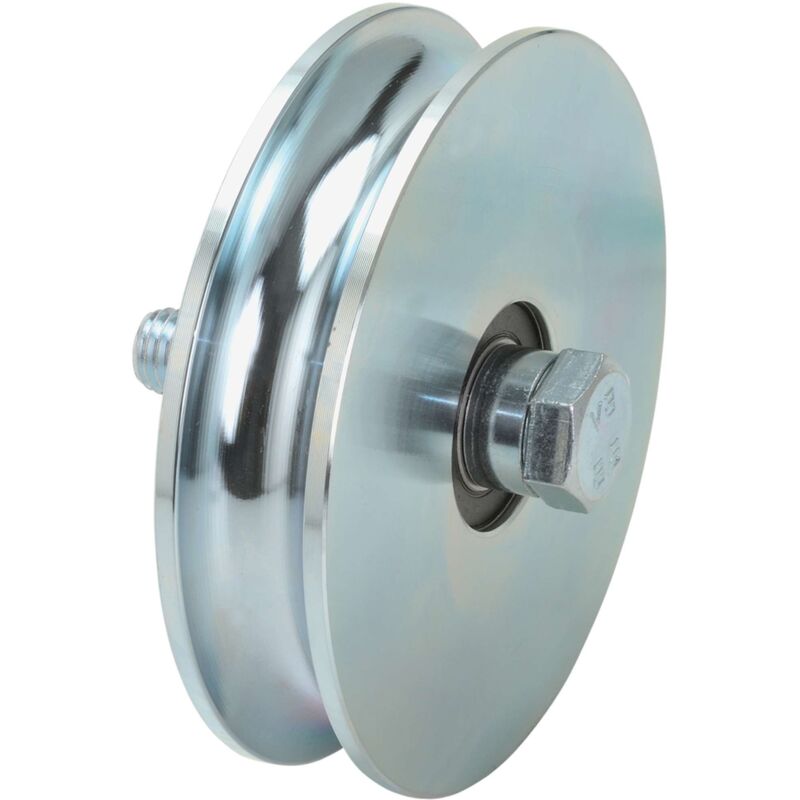 foto del prodotto ruota per cancello g. tonda 20 con bullone 2 cuscinetti mm 100 6 pz