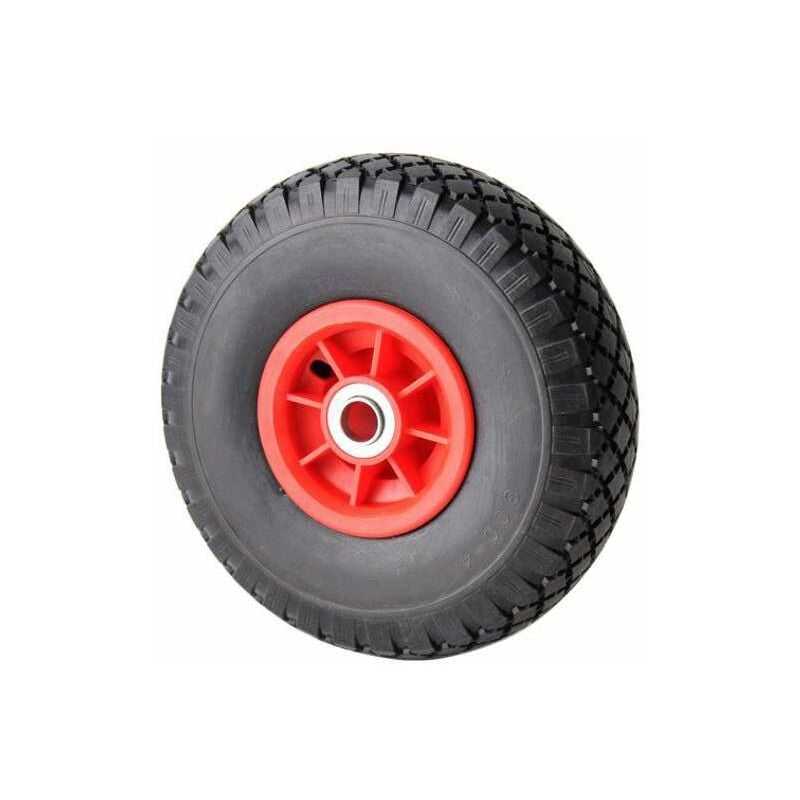 foto del prodotto ruota per carrello pu piena mm.260 cerchio plastica mm.260x85 foro mm.20