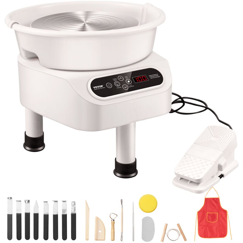 foto del prodotto ruota per ceramica, macchina per formare ceramica ruota elettrica, con pedale touch screen lcd strumenti di modellazione, 3 gambe di supporto, per