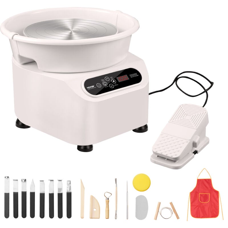 foto del prodotto ruota per ceramica, macchina per formare ceramica ruota elettrica, con pedale touch screen lcd strumenti di modellazione, ruota a trasmissione, per