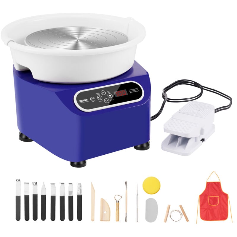 foto del prodotto ruota per ceramica, macchina per formare ceramica ruota elettrica, con pedale touch screen lcd strumenti di modellazione, ruota a trasmissione, per