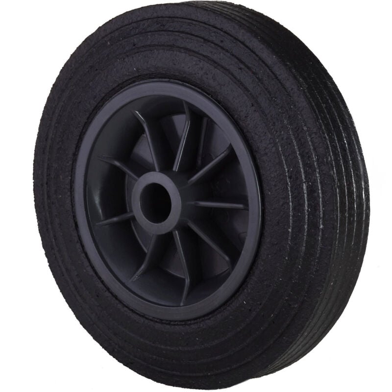 foto del prodotto ruota per contenitore per rifiuti in gomma, passante, diametro 200mm