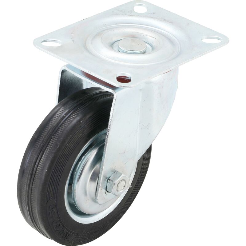 foto del prodotto ruota piroettante con supporto fisso 100 mm