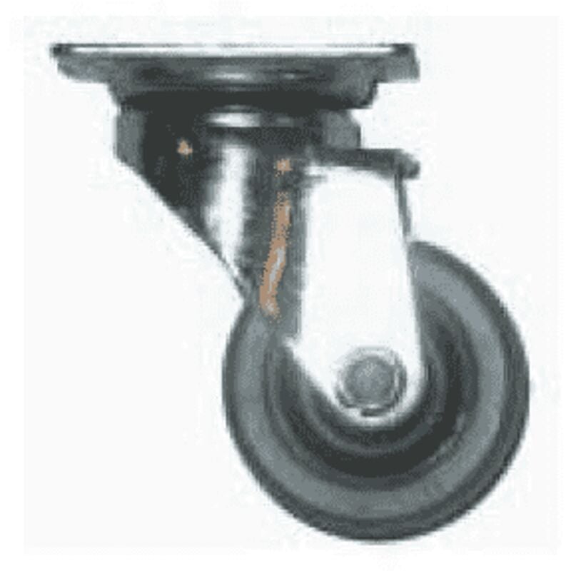 foto del prodotto ruota piroettante in gomma conpiastra diametro 40mm - masidef