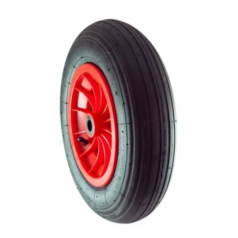 foto del prodotto ruota pneumatica 405mmx100mm 4,00x8 portata 180 kg con mozzo in nylon 2pr