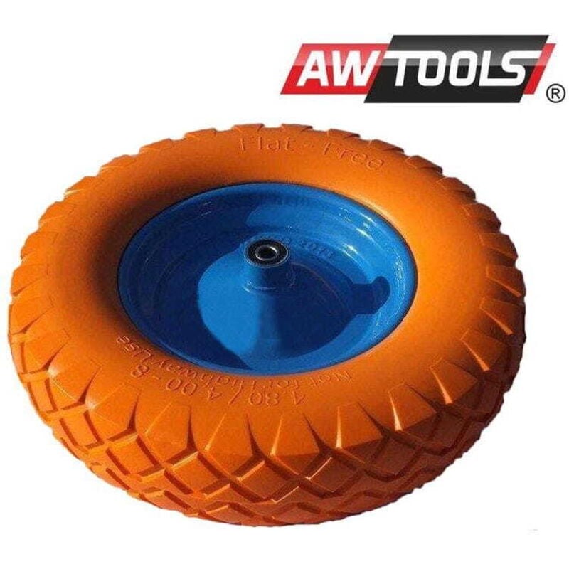 foto del prodotto ruota pneumatica in schiuma awtools 400, cerchio in metallo, cuscinetto assale