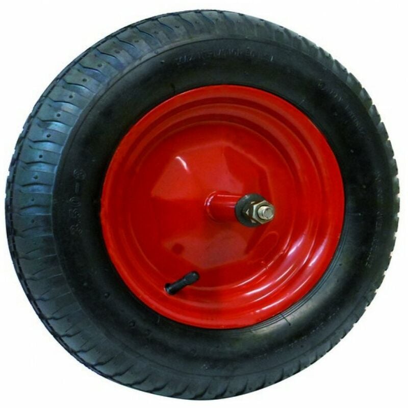 foto del prodotto ruota pneumatica x carriola tipo vespa perno cm.20,5 asse cm. 15