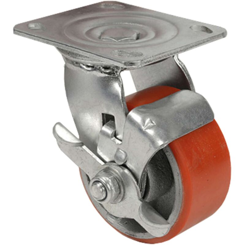 foto del prodotto ruota poliuretano 150x50 girevole freno export
