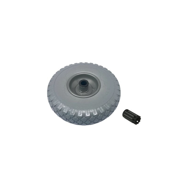foto del prodotto ruota pu antiforo x bravetta mozzo centrato hand 3.00x4 disco metallo mozzo mm 75 f.mm 20