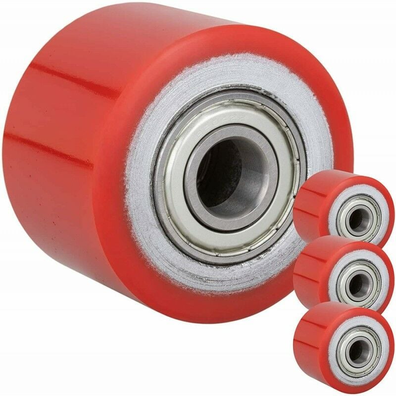 foto del prodotto ruota rullo transpallet con cuscinetti a sfera in acciaio misura mm 80x80 1pz